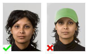 Weergave van het gezicht bij officiële pasfoto's 1